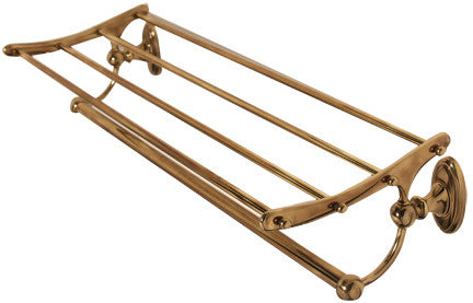 Alno A8026-24-PA: 24" cc Classic Traditional Towel Rack w/ Bar - Polished Antique