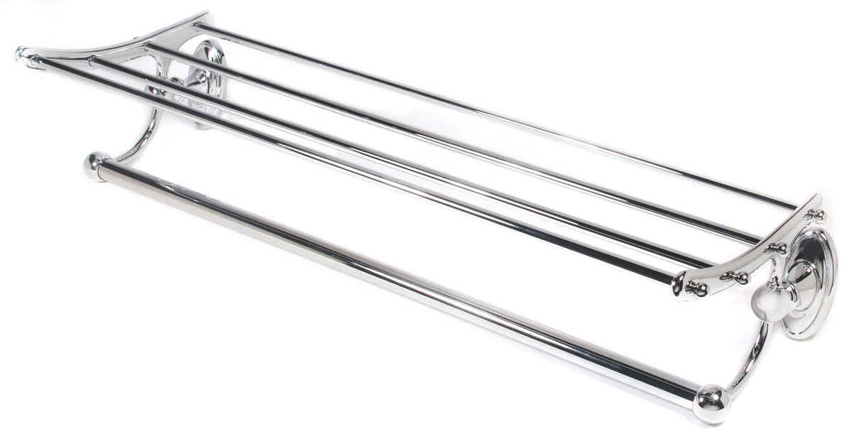 Alno A8026-24-PC: 24" cc Classic Traditional Towel Rack w/ Bar - Polished Chrome