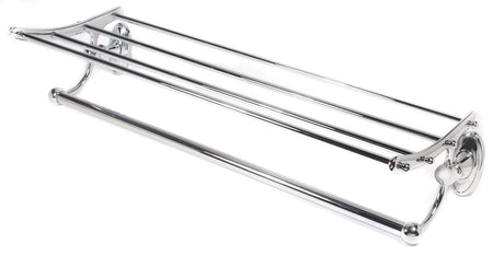 Alno A8026-24-PC: 24" cc Classic Traditional Towel Rack w/ Bar - Polished Chrome