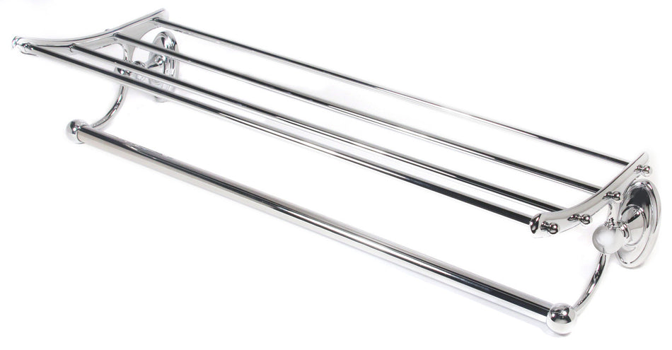 Alno A8026-24-PC: 24" cc Classic Traditional Towel Rack w/ Bar - Polished Chrome