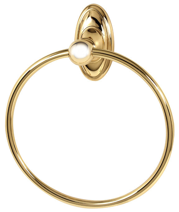 Alno A8040-PB: 7" Classic Traditional Towel Ring - Polished Brass