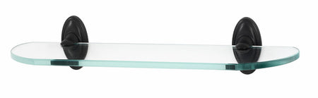 Alno A8050-18-BRZ: 18" Classic Traditional Glass Shelf w/Brackets - Bronze
