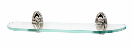 Alno A8050-18-PN: 18" Classic Traditional Glass Shelf w/Brackets - Polished Nickel