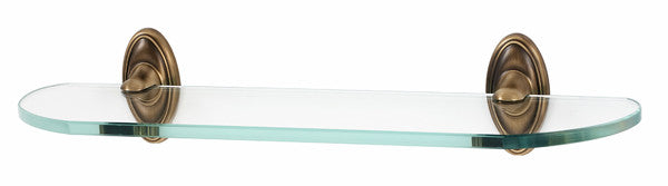 Alno A8050-24-AEM: 24" Classic Traditional Glass Shelf/Brackets - Antique English Matte