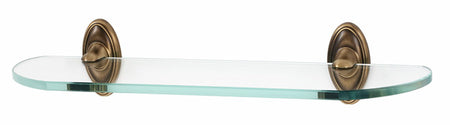 Alno A8050-24-AEM: 24" Classic Traditional Glass Shelf/Brackets - Antique English Matte