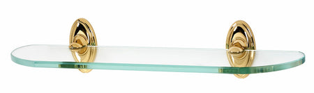 Alno A8050-24-PB: 24" Classic Traditional Glass Shelf w/Brackets - Polished Brass