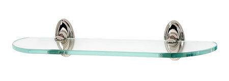 Alno A8050-24-PN: 24" Classic Traditional Glass Shelf w/Brackets - Polished Nickel