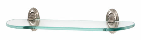 Alno A8050-24-SN: 24" Classic Traditional Glass Shelf w/Brackets - Satin Nickel
