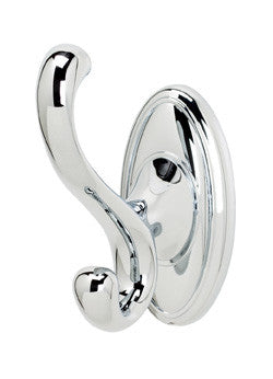 Alno A8099-PC: Classic Traditional Double Robe Hook - Polished Chrome