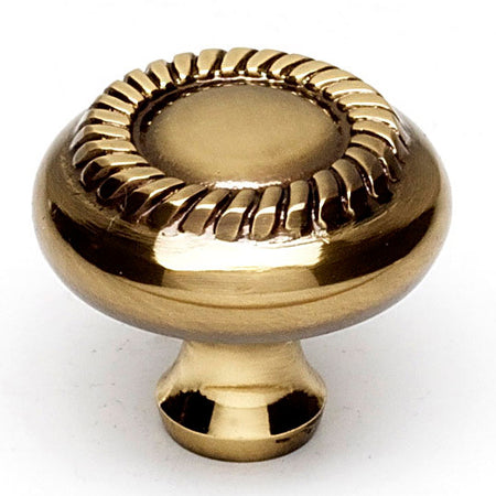 Alno A812-1-PA: 1" Rope Cabinet Knob - Polished Antique