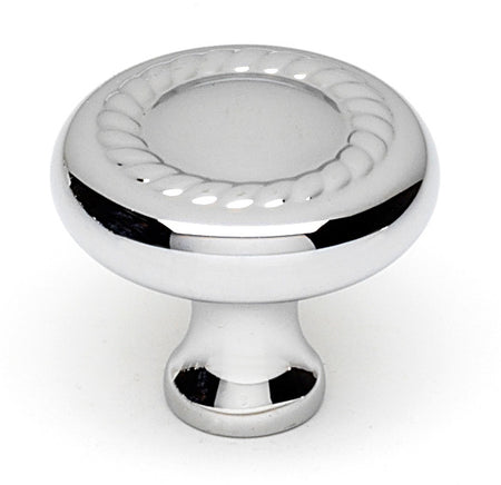 Alno A812-1-PC: 1" Rope Cabinet Knob - Polished Chrome