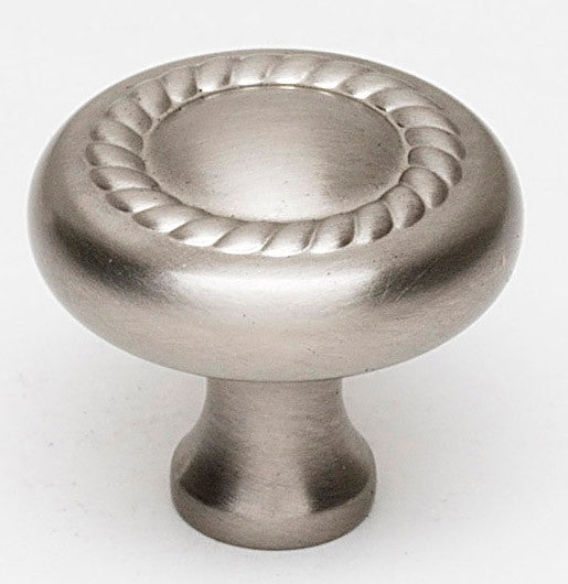 Alno A812-1-SN: 1" Rope Cabinet Knob - Satin Nickel