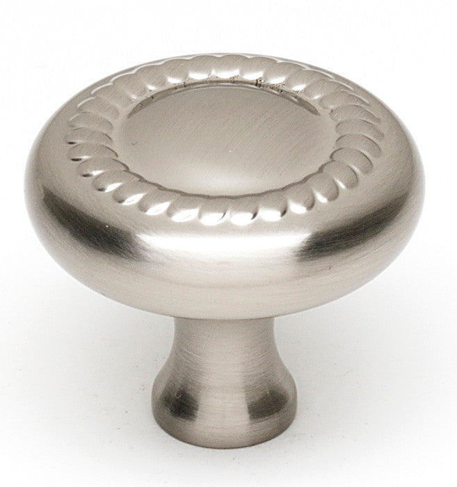 Alno A812-14-SN: 1-1/4" Rope Cabinet Knob - Satin Nickel