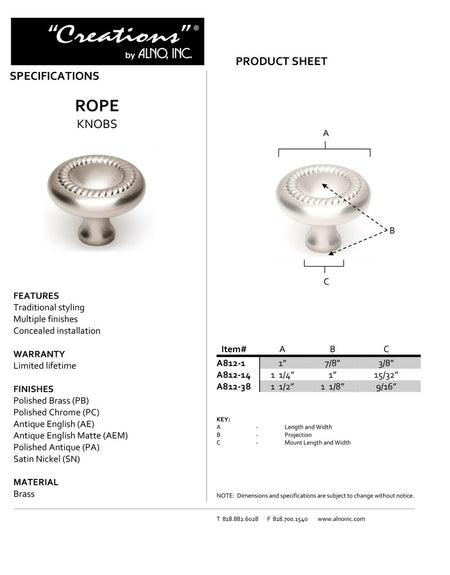 Specificaton Sheet