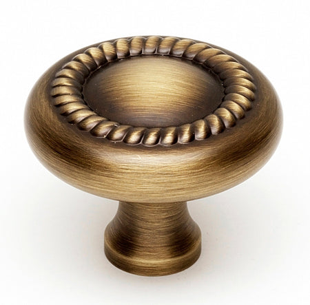 Alno A812-38-AEM: 1-1/2" Rope Cabinet Knob - Antique English Matte