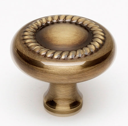 Alno A812-38-PA: 1-1/2" Rope Cabinet Knob - Polished Antique