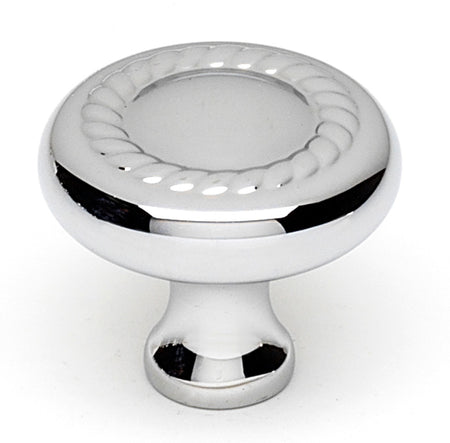 Alno A812-38-PC: 1-1/2" Rope Cabinet Knob - Polished Chrome