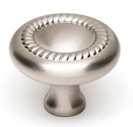 Alno A812-38-SN: 1-1/2" Rope Cabinet Knob - Satin Nickel