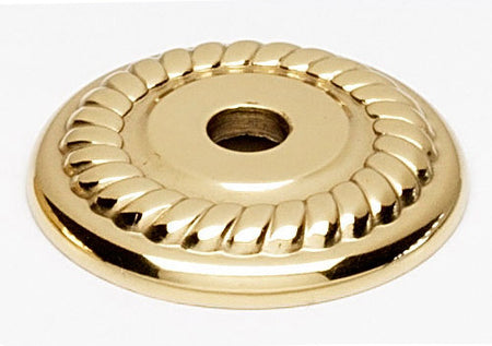 Alno A813-1P-PB/NL: 1" Rope Backplate - Unlacquered Brass