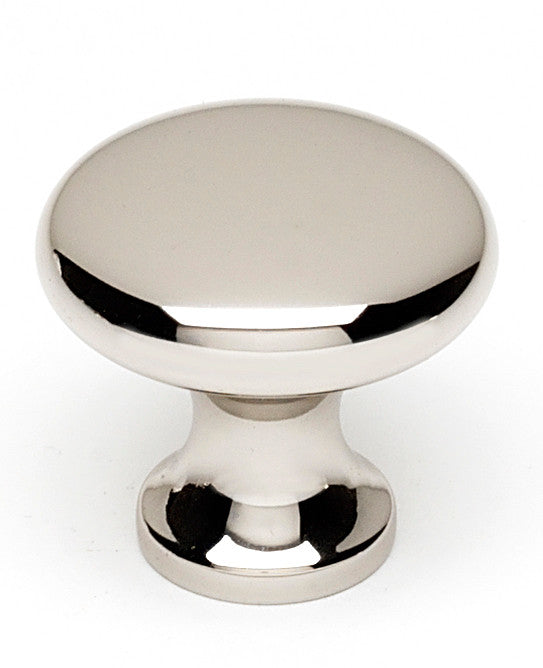 Alno A814-1-PN: 1" Traditional Round Cabinet Knob - Polished Nickel