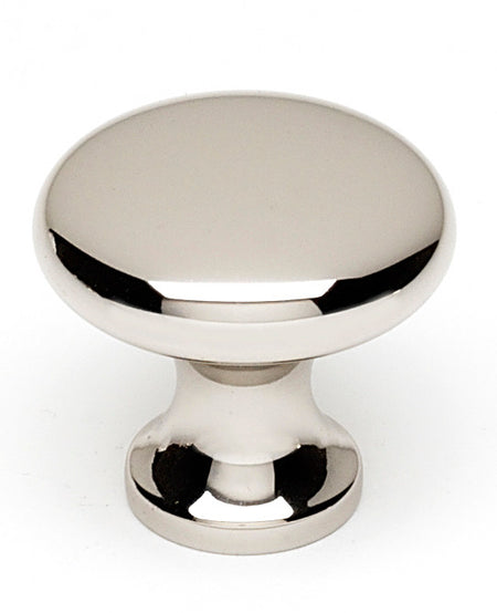 Alno A814-1-PN: 1" Traditional Round Cabinet Knob - Polished Nickel