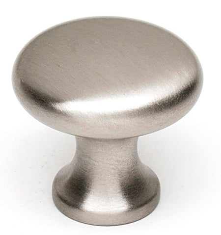 Alno A814-1-SN: 1" Traditional Round Cabinet Knob - Satin Nickel