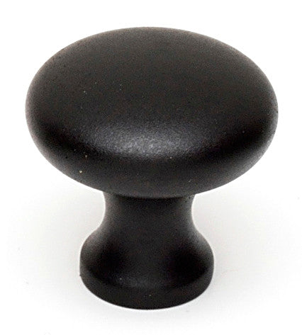 Alno A814-34-MB: 3/4" Traditional Round Cabinet Knob - Matte Black