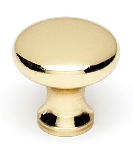 Alno A814-34-PB: 3/4" Traditional Round Cabinet Knob - Polished Brass