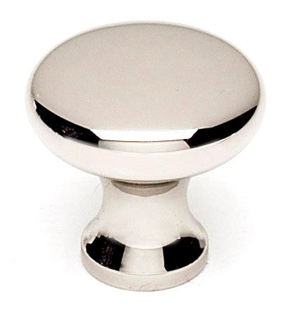 Alno A814-34-PN: 3/4" Traditional Round Cabinet Knob - Polished Nickel