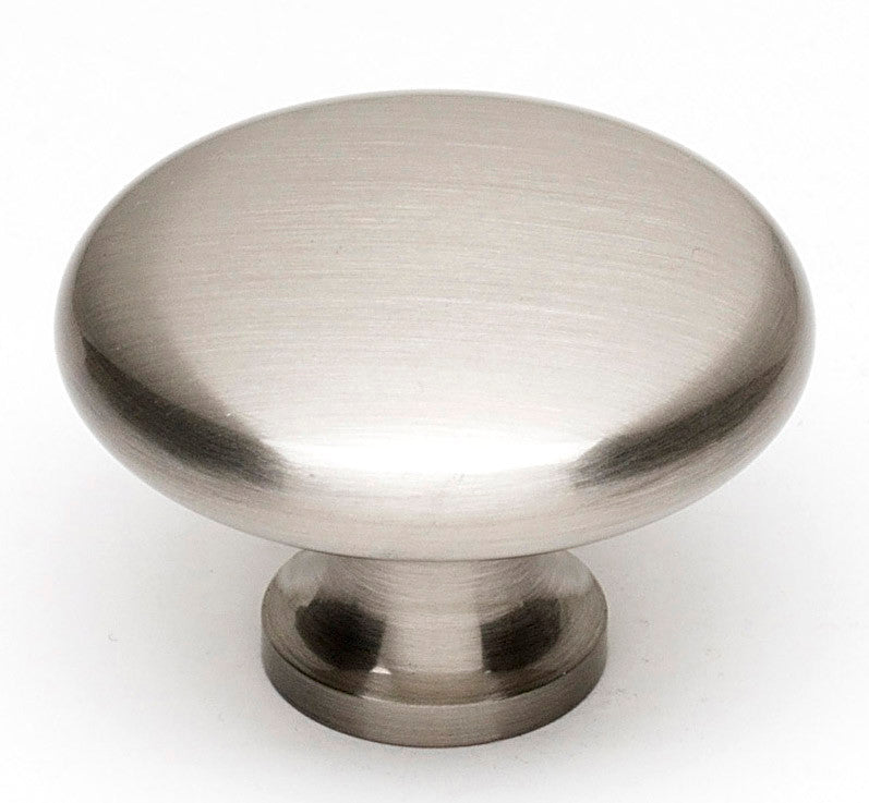 Alno A814-38-SN: 1-1/2" Traditional Round Cabinet Knob - Satin Nickel