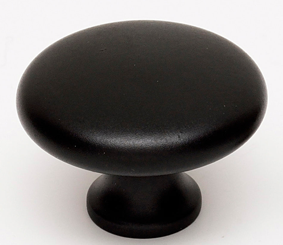 Alno A814-45-MB: 1-3/4" Traditional Round Cabinet Knob - Matte Black