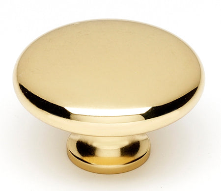 Alno A814-45-PB/NL: 1-3/4" Traditional Cabinet Knob - Unlacquered Brass