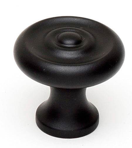 Alno A817-1-MB: 1" Traditional Cabinet Knob - Matte Black