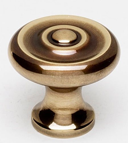 Alno A817-1-PA: 1" Traditional Cabinet Knob - Polished Antique