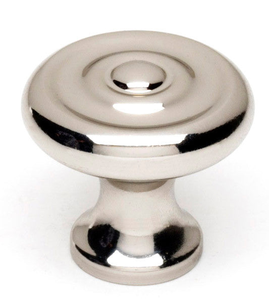 Alno A817-1-PN: 1" Traditional Cabinet Knob - Polished Nickel