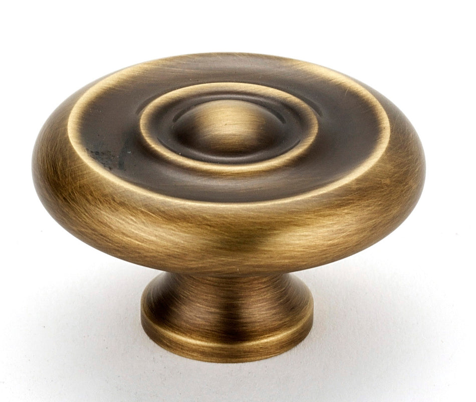 Alno A817-14-AEM: 1-1/4" Traditional Cabinet Knob - Antique English Matte