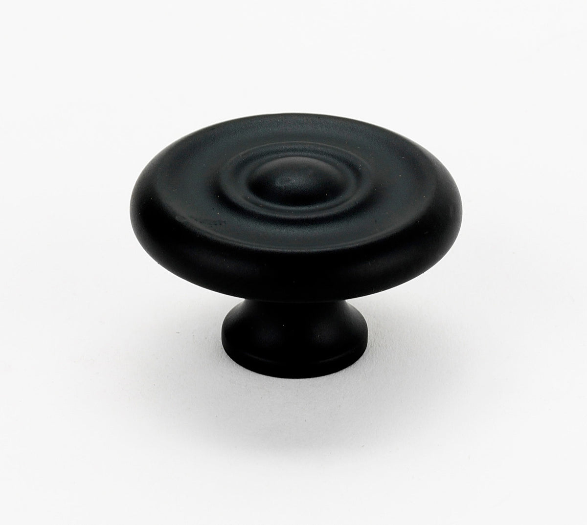 Alno A817-14-MB: 1-1/4" Traditional Cabinet Knob - Matte Black