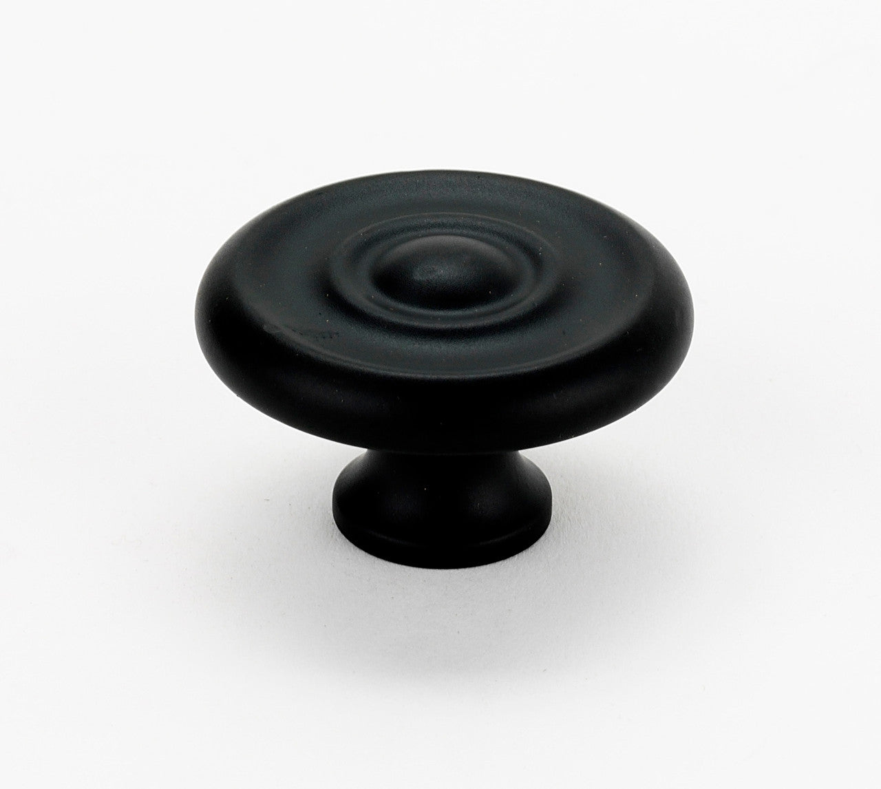 Alno A817-14-MB: 1-1/4" Traditional Cabinet Knob - Matte Black
