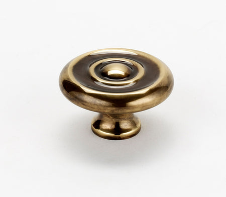 Alno A817-14-PA: 1-1/4" Traditional Cabinet Knob - Polished Antique