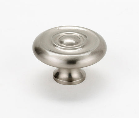 Alno A817-14-SN: 1-1/4" Traditional Cabinet Knob - Satin Nickel