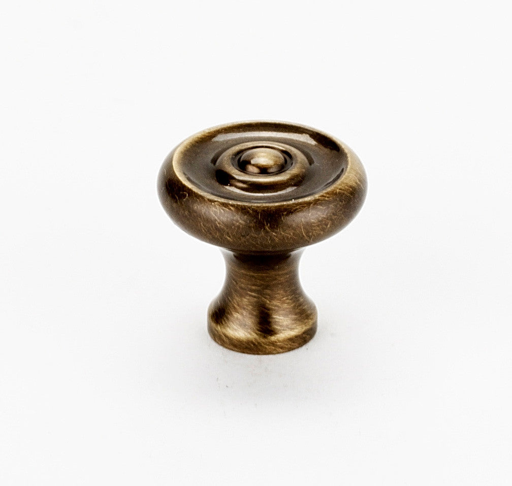 Alno A817-34-AE: 3/4" Traditional Cabinet Knob - Antique English