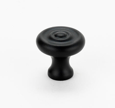 Alno A817-34-MB: 3/4" Traditional Cabinet Knob - Matte Black