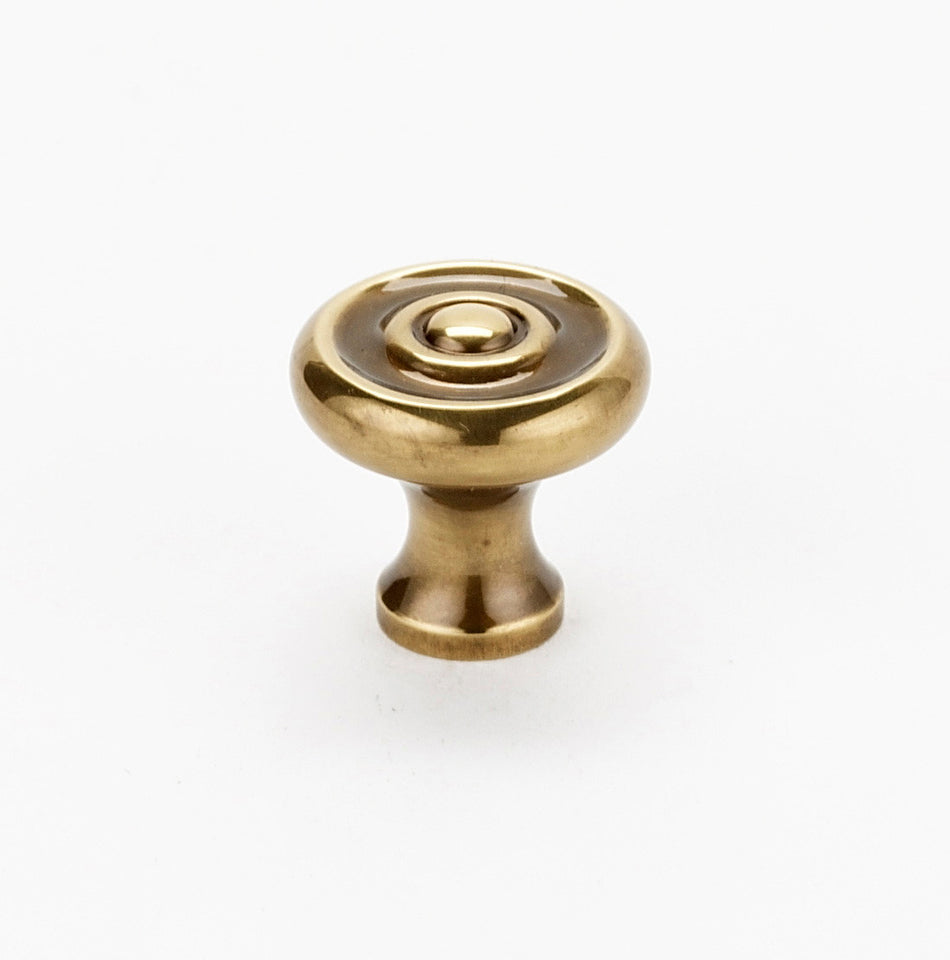 Alno A817-34-PA: 3/4" Traditional Cabinet Knob - Polished Antique