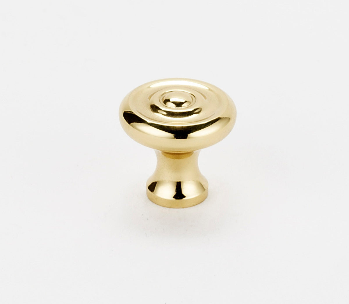 Alno A817-34-PB/NL: 3/4" Traditional Cabinet Knob - Unlacquered Brass