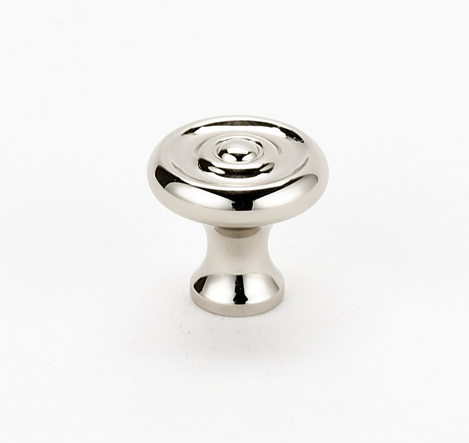 Alno A817-34-PN: 3/4" Traditional Cabinet Knob - Polished Nickel