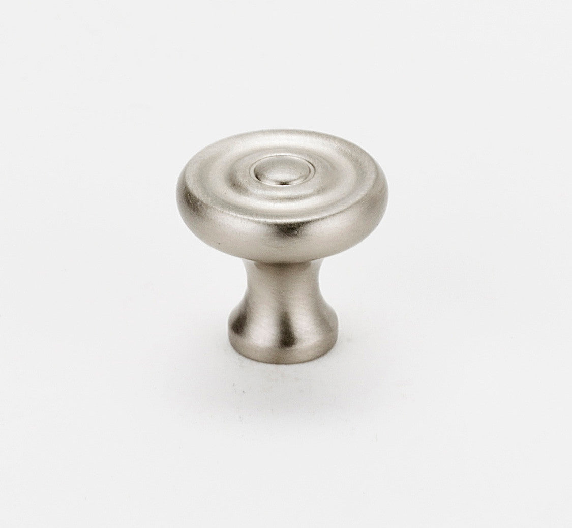 Alno A817-34-SN: 3/4" Traditional Cabinet Knob - Satin Nickel