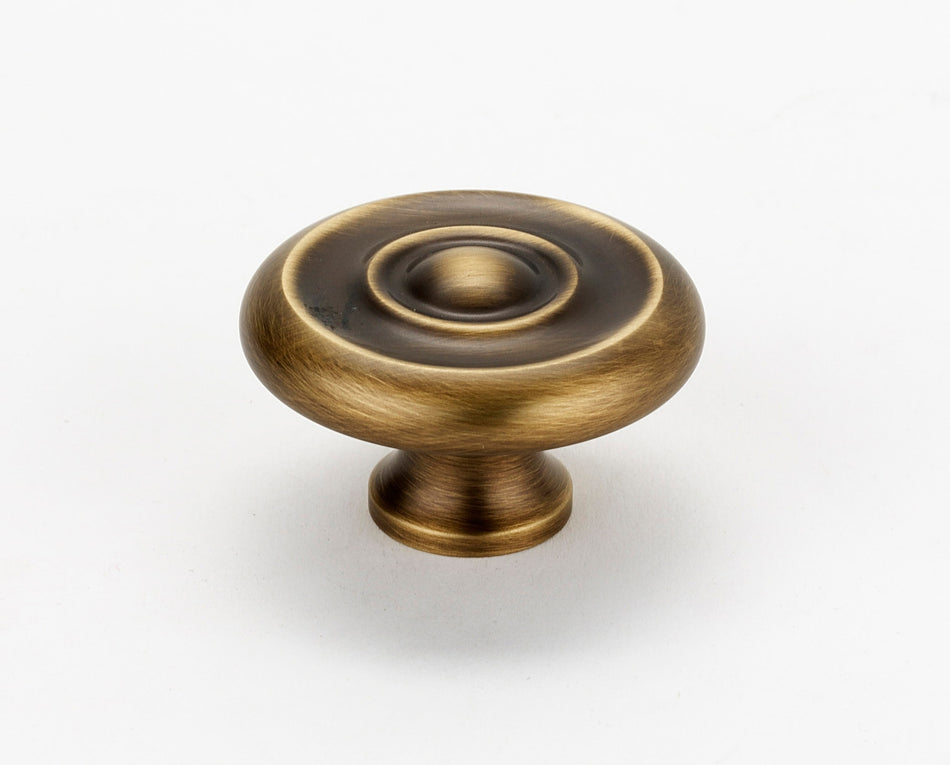 Alno A817-38-AEM: 1-1/2" Traditional Cabinet Knob - Antique English Matte