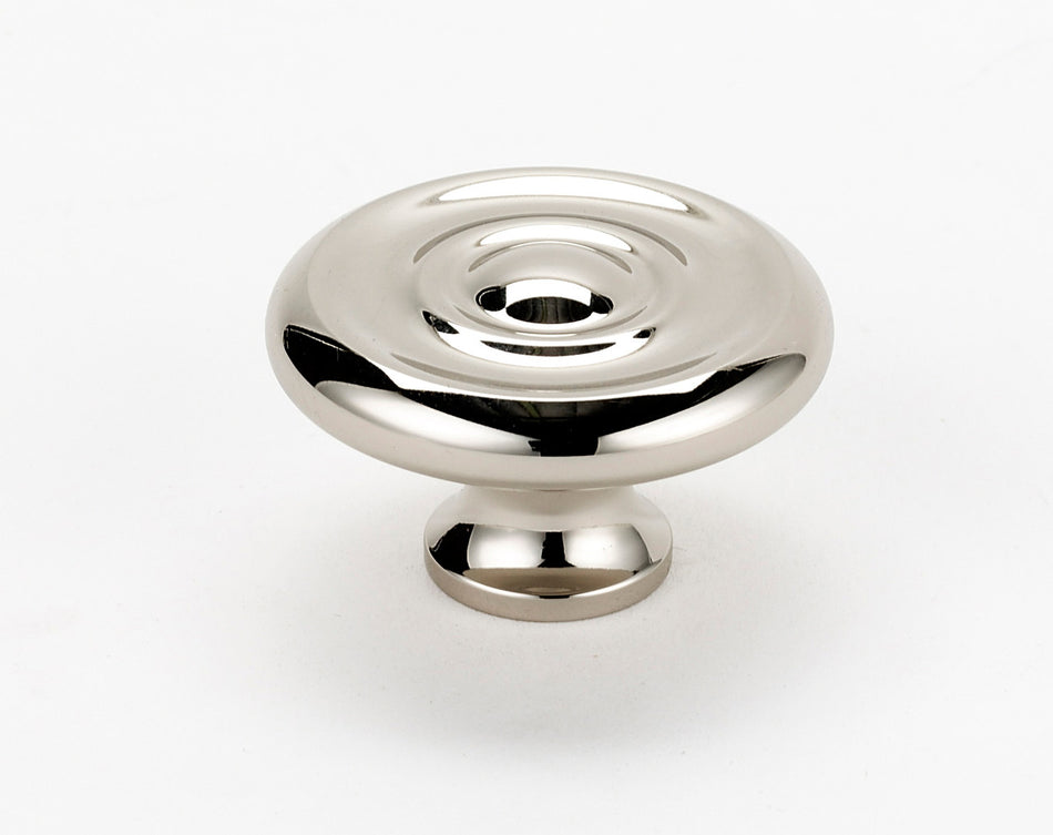 Alno A817-38-PN: 1-1/2" Traditional Cabinet Knob - Polished Nickel