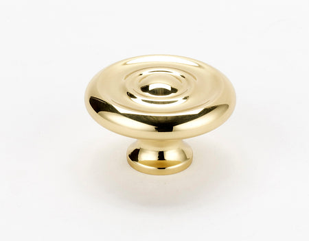 Alno A817-45-PB: 1-3/4" Traditional Cabinet Knob - Polished Brass