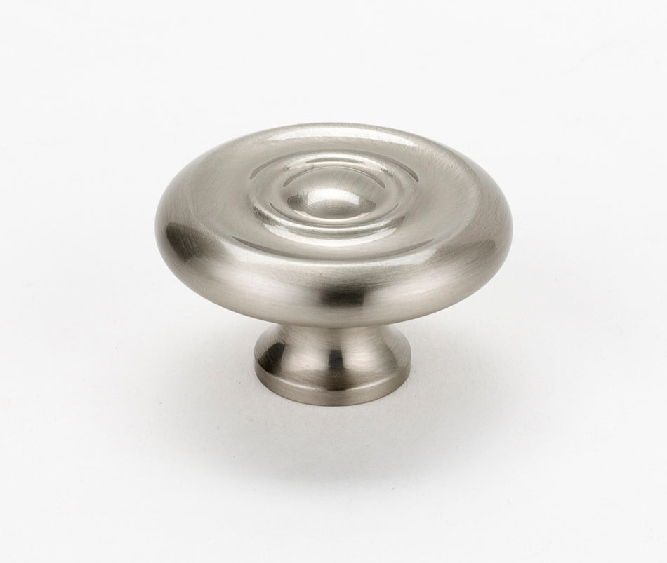 Alno A817-45-SN: 1-3/4" Traditional Cabinet Knob - Satin Nickel